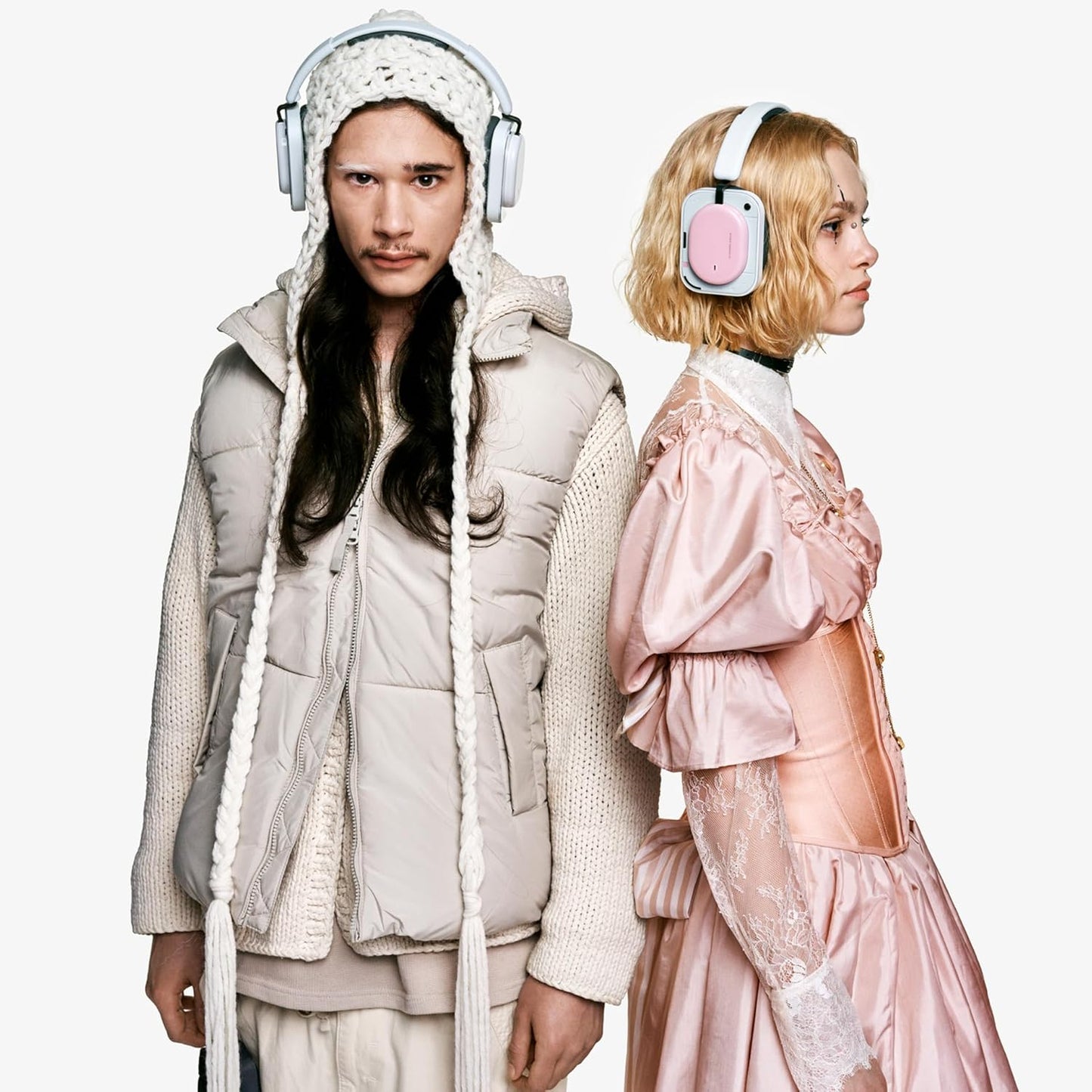 Handsfree Bluetooth Nothing Headphone (a), MultiPoint, A2DP, ANC, Розов
