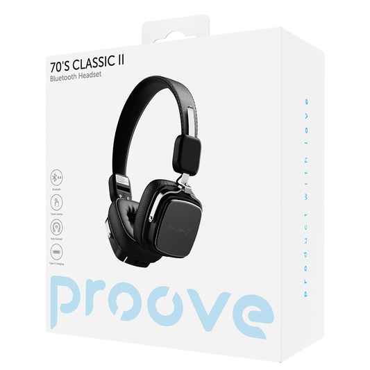 Handsfree Bluetooth Proove 70's Classic II, A2DP, Черен