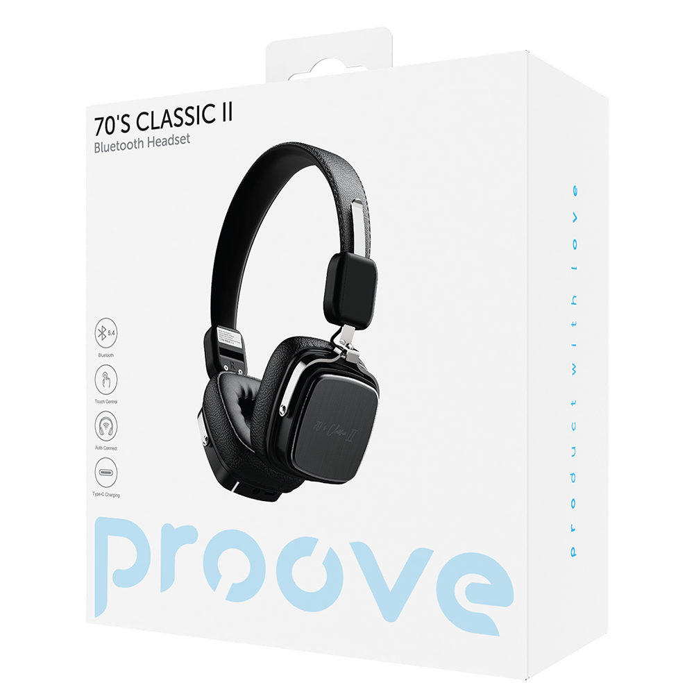 Handsfree Bluetooth Proove 70's Classic II, A2DP, Черен