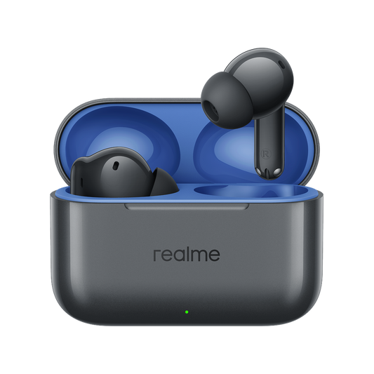 Handsfree Bluetooth Realme Buds T200, TWS, ANC, MultiPoint, Сив
