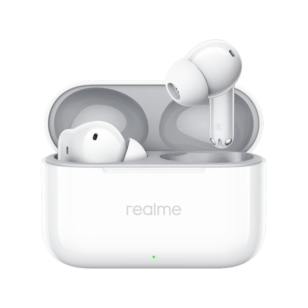 Handsfree Bluetooth Realme Buds T200, TWS, ANC, MultiPoint, Бял