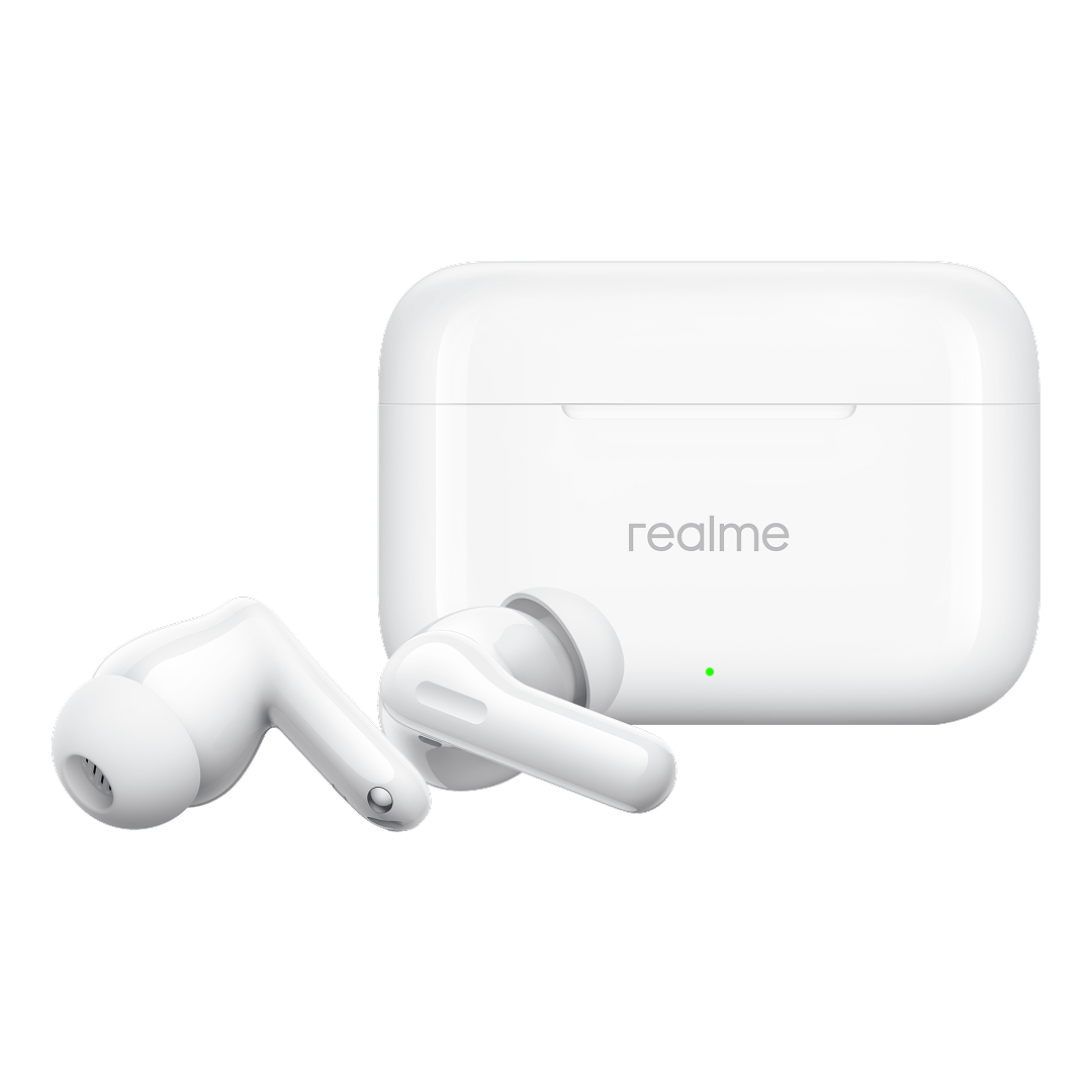 Handsfree Bluetooth Realme Buds T200, TWS, ANC, MultiPoint, Бял