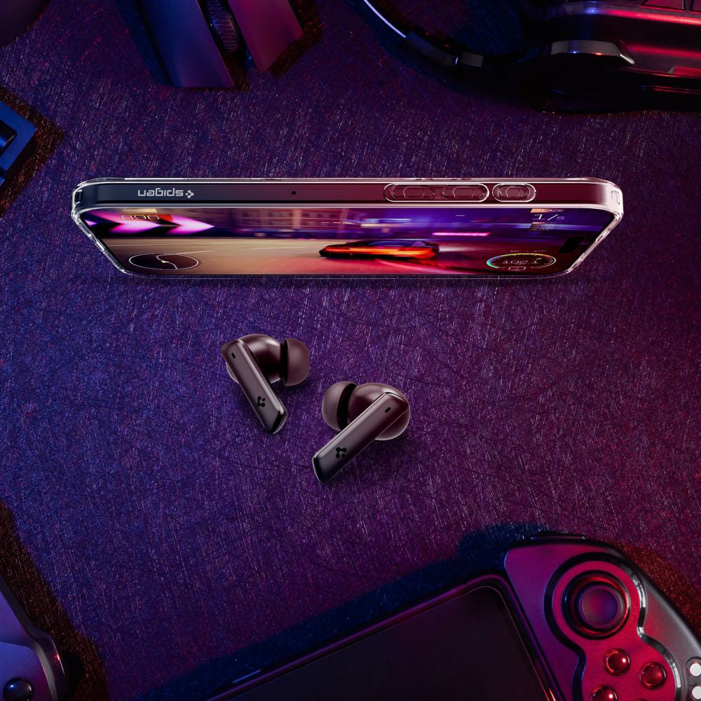 Handsfree Bluetooth Spigen SA2402, TWS, ANC, Черен