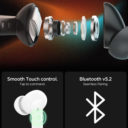 Handsfree Bluetooth Spigen SA2402, TWS, ANC, Черен