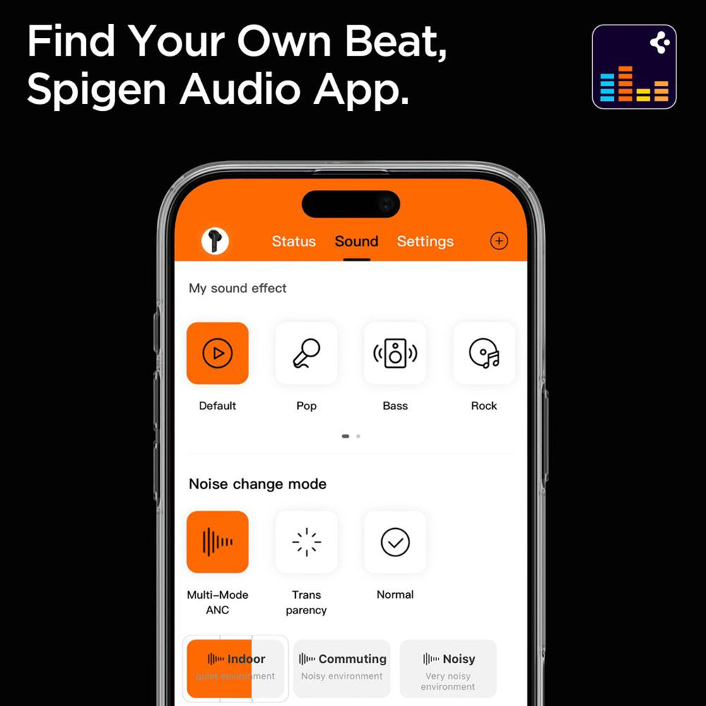 Handsfree Bluetooth Spigen SA2402, TWS, ANC, Черен ASD07888
