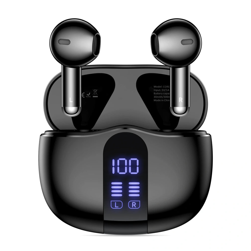 Handsfree Bluetooth Tech-Protect Ultraboost Core G2, TWS, Черен