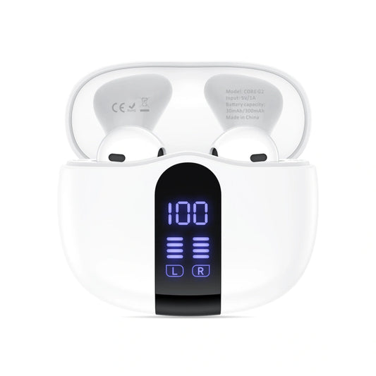 Безжични слушалки Bluetooth Tech-Protect Ultraboost Core G2, TWS, бели