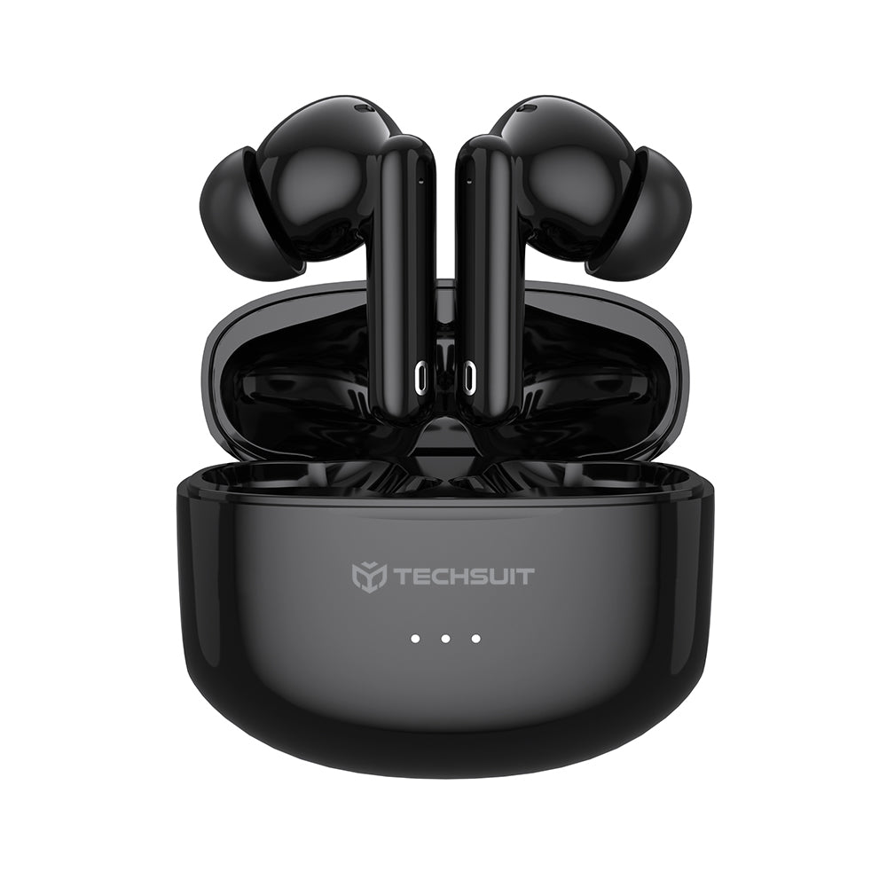 Handsfree Bluetooth Techsuit CW1 Audira Pro, TWS, ANC, Черен
