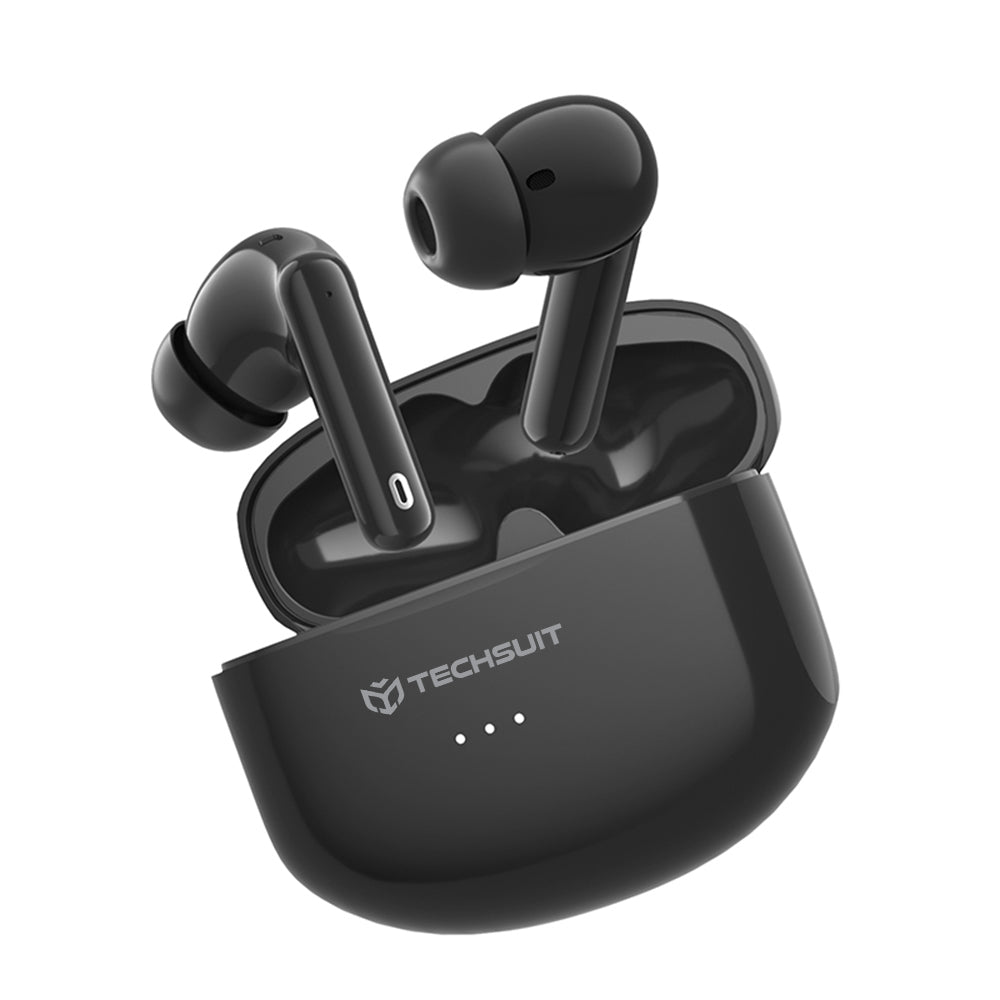Handsfree Bluetooth Techsuit CW1 Audira Pro, TWS, ANC, Черен