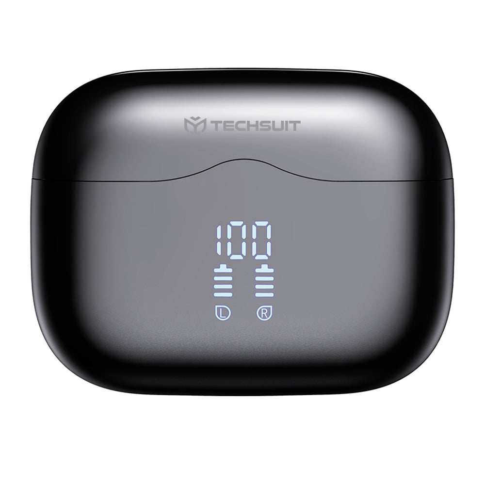 Handsfree Bluetooth Techsuit CW2 VelarX One, TWS, ANC, Черен