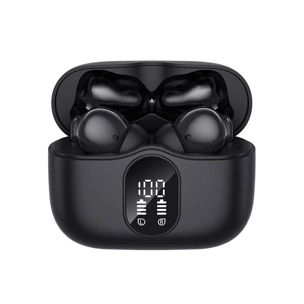 Handsfree Bluetooth Techsuit CW3 WaveBeat 100, TWS, ANC, Черен