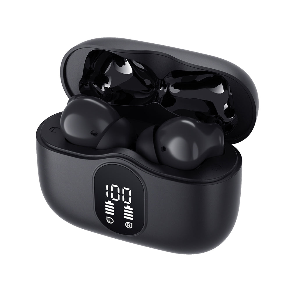 Handsfree Bluetooth Techsuit CW3 WaveBeat 100, TWS, ANC, Черен
