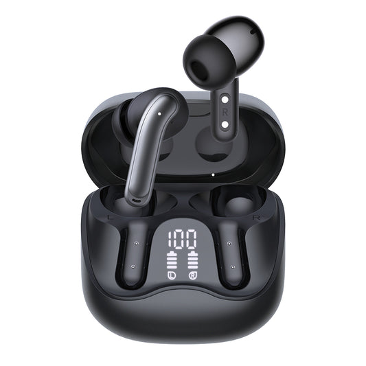 Handsfree Bluetooth Techsuit CW5 EchoFit Pro, TWS, ANC, MultiPoint, Черен