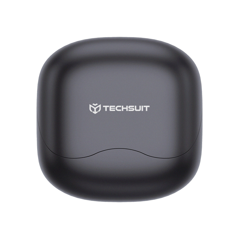 Handsfree Bluetooth Techsuit CW5 EchoFit Pro, TWS, ANC, MultiPoint, Черен
