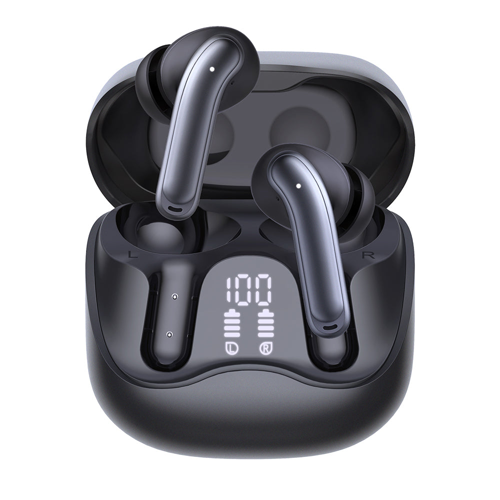 Handsfree Bluetooth Techsuit CW5 EchoFit Pro, TWS, ANC, MultiPoint, Черен