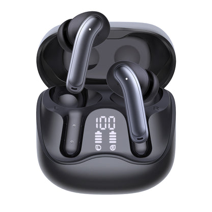 Handsfree Bluetooth Techsuit CW5 EchoFit Pro, TWS, ANC, MultiPoint, Черен