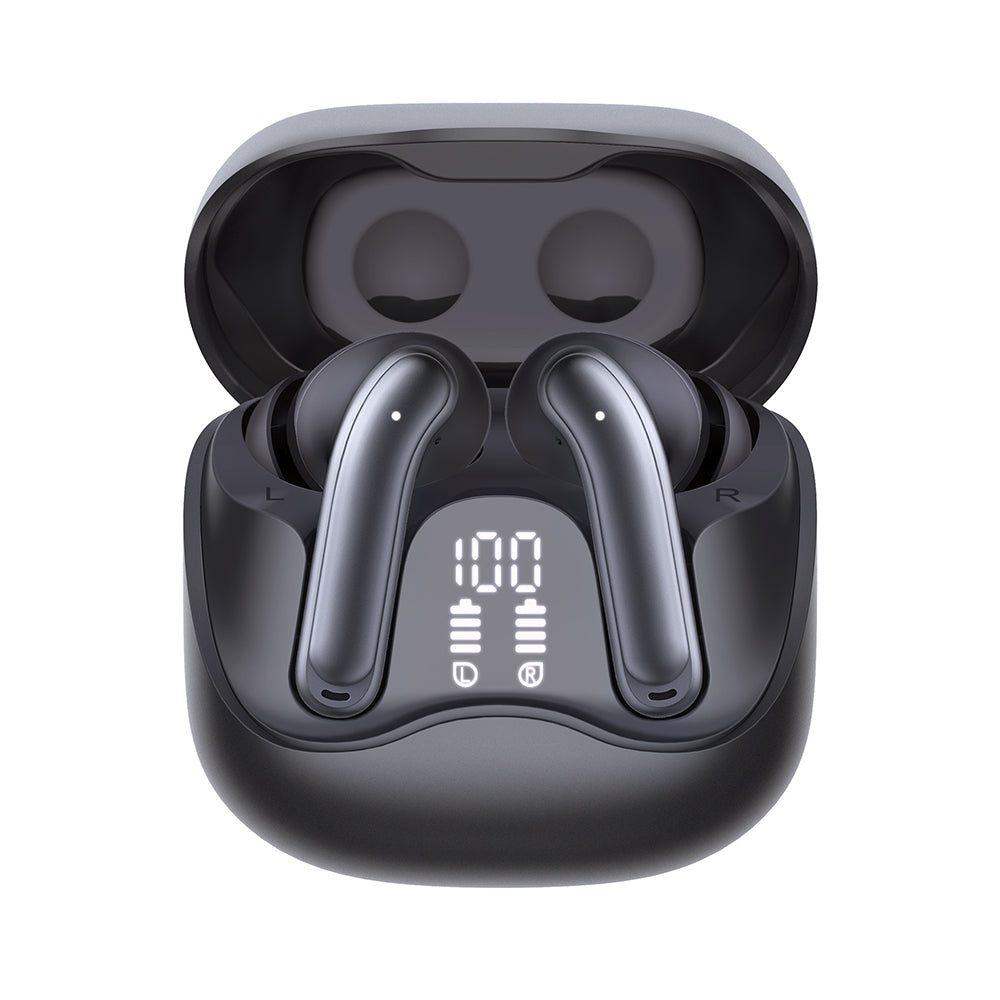 Handsfree Bluetooth Techsuit CW5 EchoFit Pro, TWS, ANC, MultiPoint, Черен