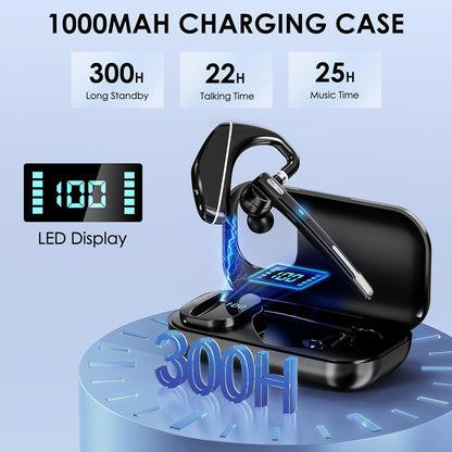 Bluetooth слушалки за кол център Techsuit Hearyo A6L, черни