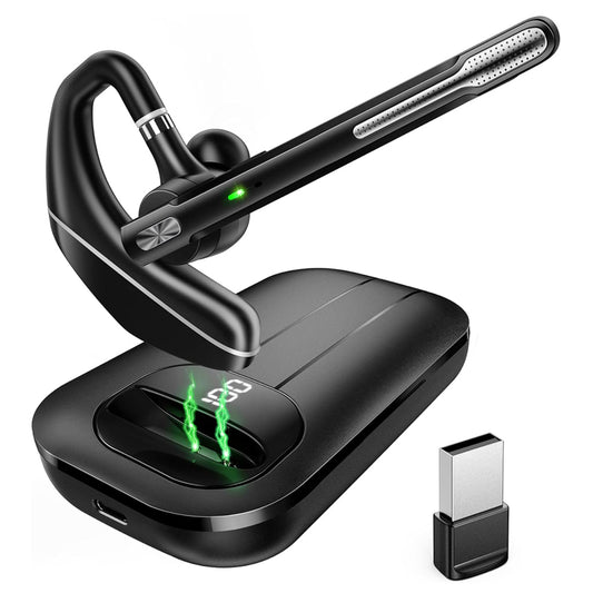 Bluetooth слушалки за кол център Techsuit Hearyo A6L, черни