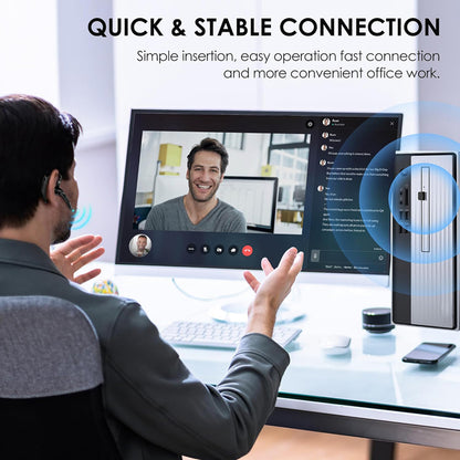 Bluetooth слушалки за кол център Techsuit Hearyo A6L, черни