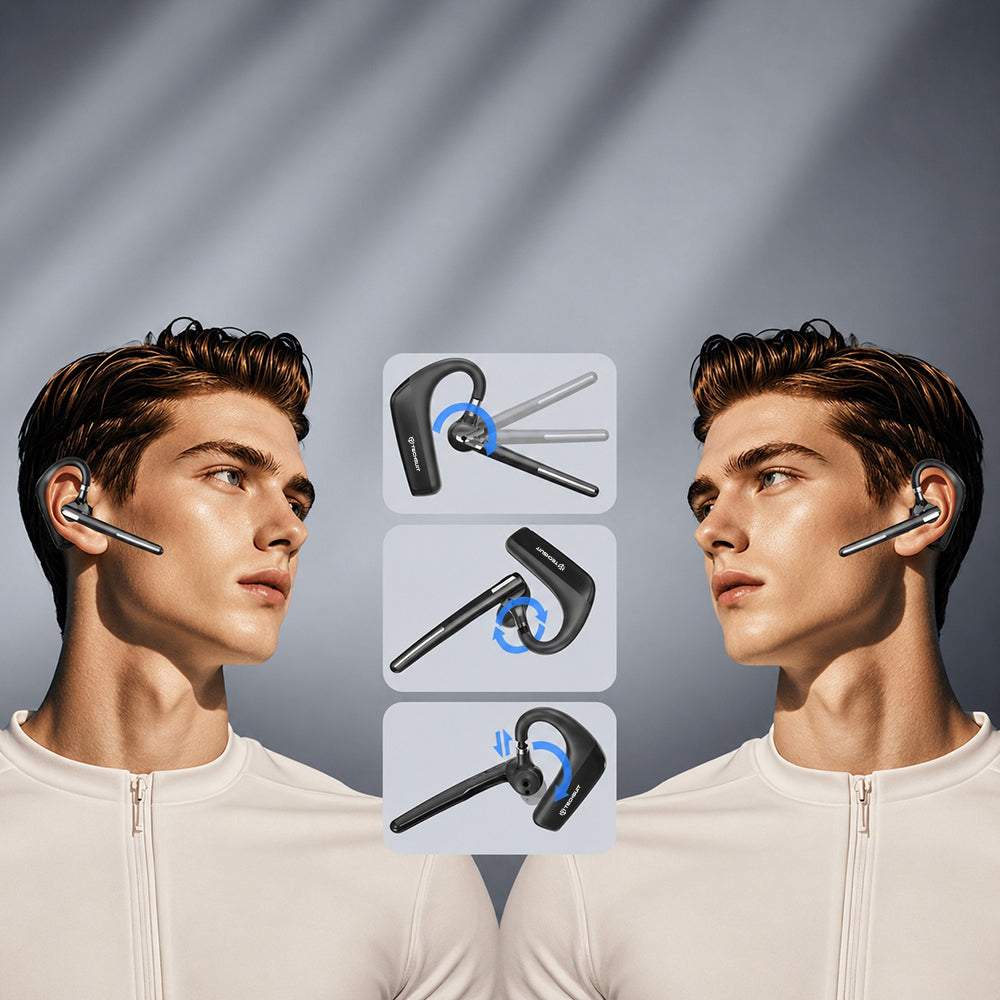 Handsfree Bluetooth Techsuit PowerTalks G6, MultiPoint, A2DP, Черен