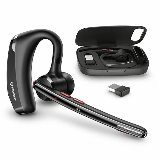 Слушалка Call Center Bluetooth Techsuit SoundForce Pro G10, A2DP, Черен