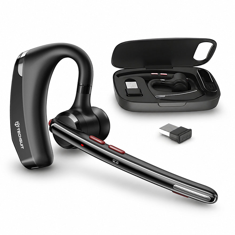 Слушалка Call Center Bluetooth Techsuit SoundForce Pro G10, A2DP, Черен