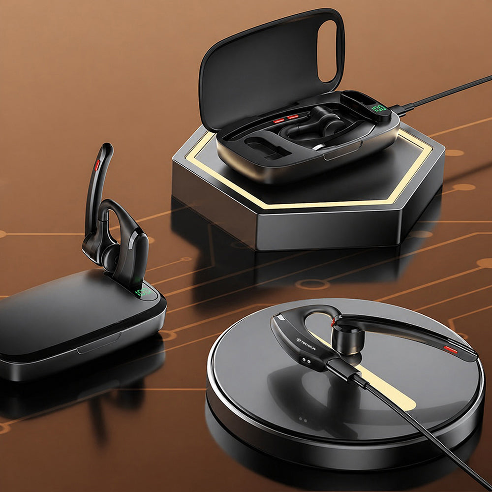 Слушалка Call Center Bluetooth Techsuit SoundForce Pro G10, A2DP, Черен