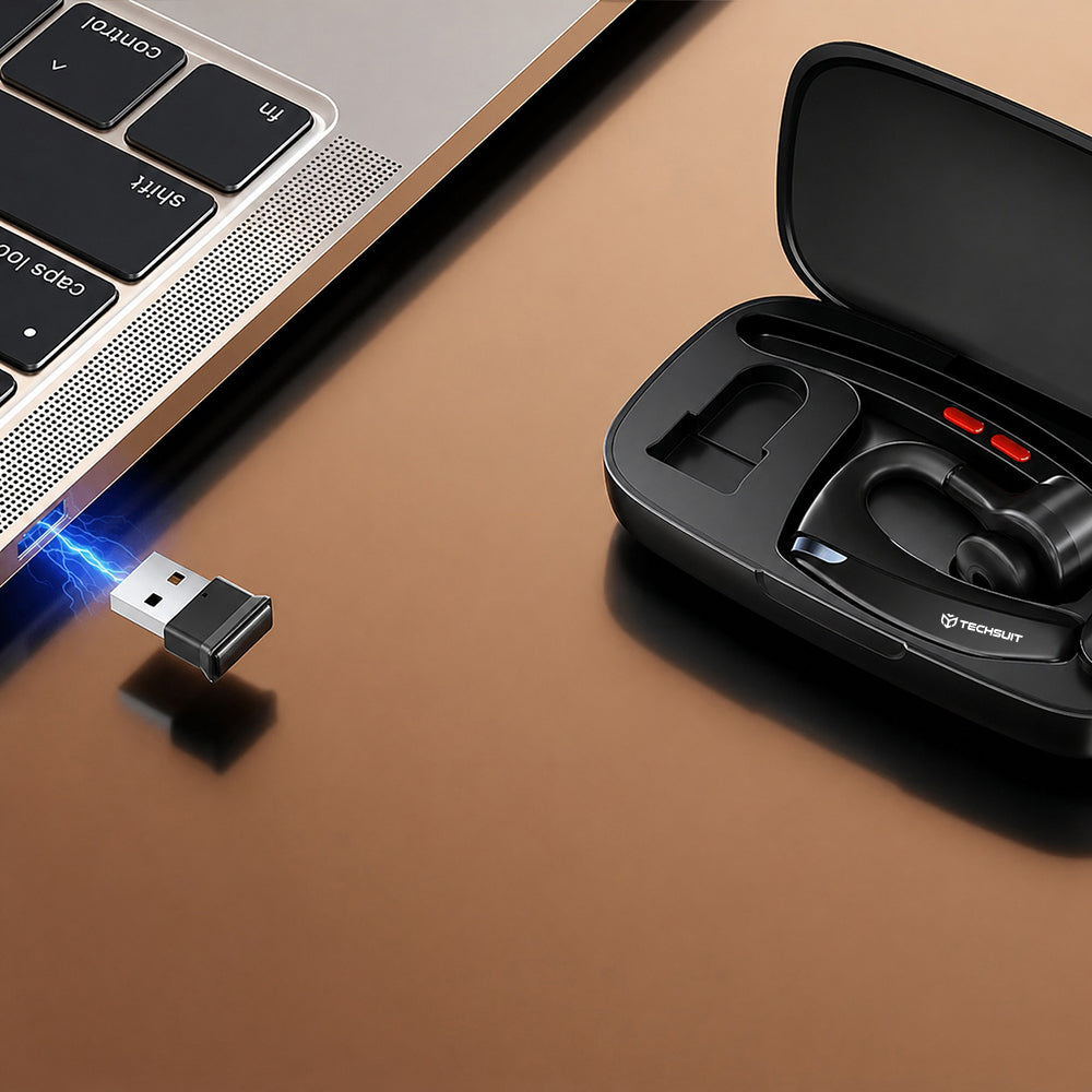 Слушалка Call Center Bluetooth Techsuit SoundForce Pro G10, A2DP, Черен