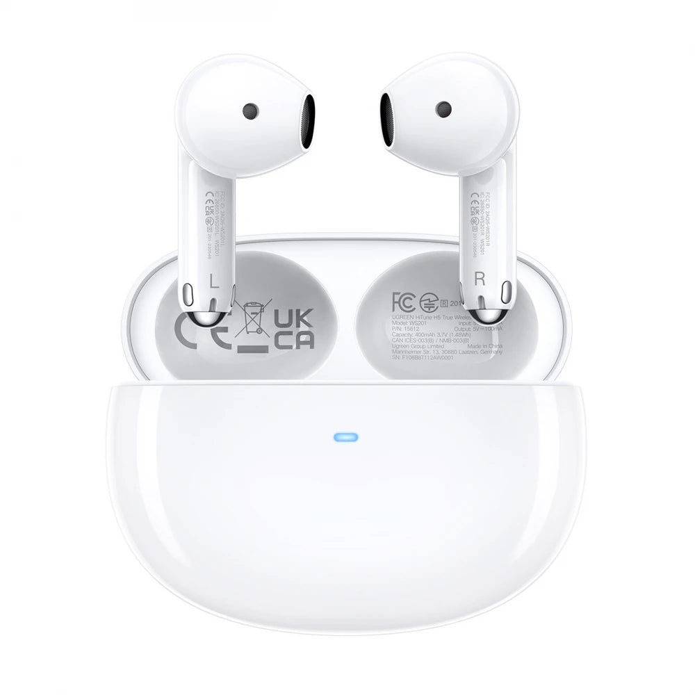 Handsfree Bluetooth UGREEN HiTune H5 WS201, TWS, Бял