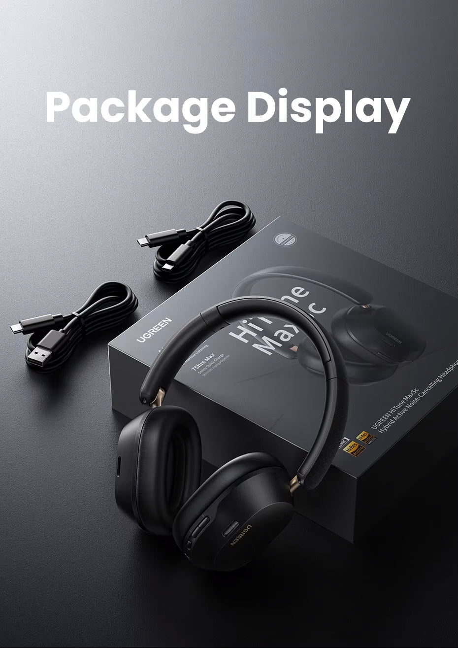 Handsfree Bluetooth UGREEN HP203, A2DP, ANC, Черен
