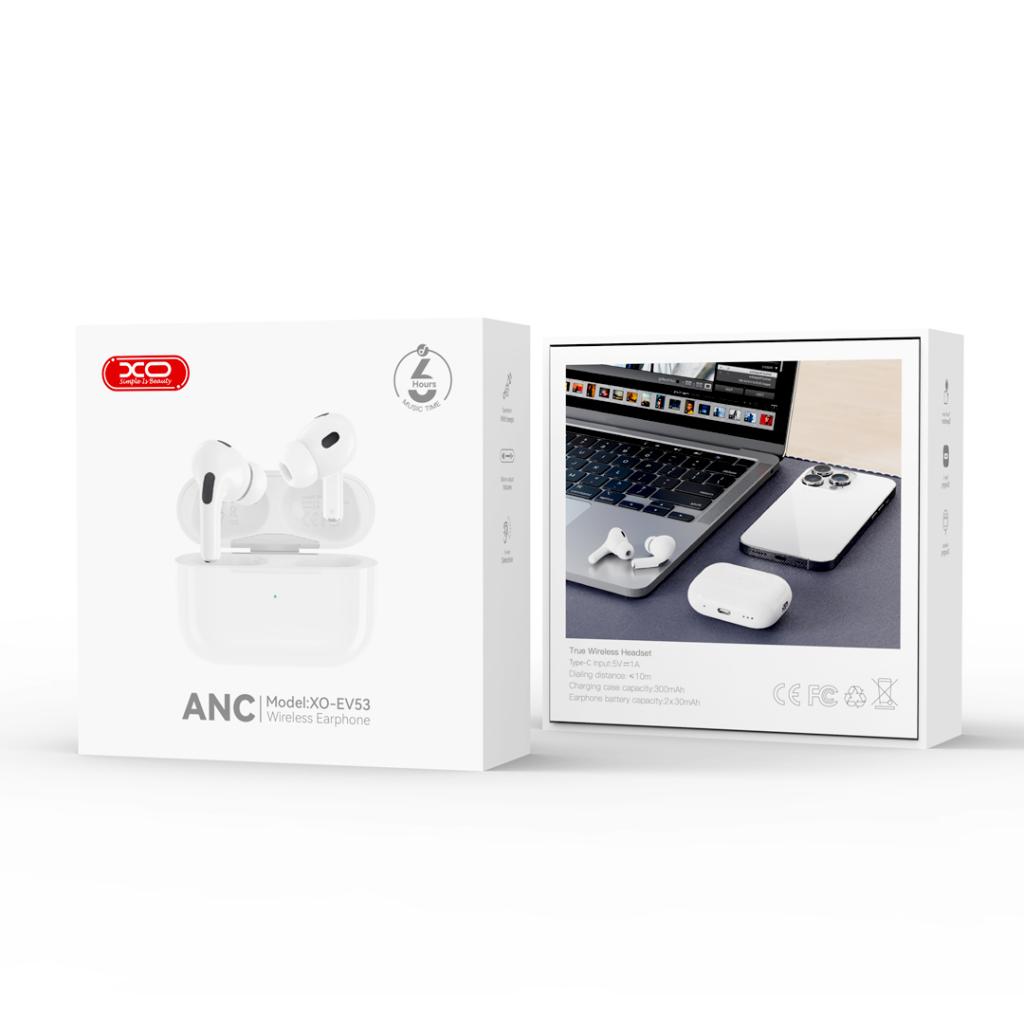 Handsfree Bluetooth XO Design EV53, TWS, ANC, Бял