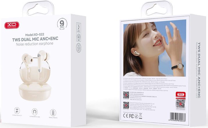 Handsfree Bluetooth XO Design G28, TWS, Бежов