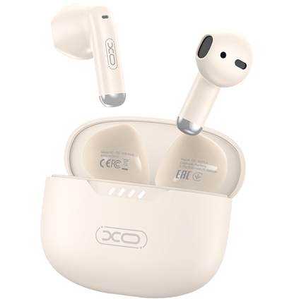 Безжични слушалки Bluetooth XO Design G50, TWS, Бежови
