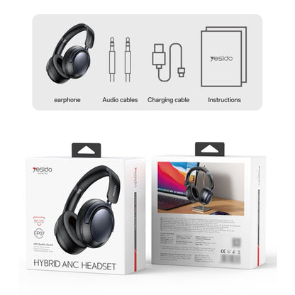 Handsfree Bluetooth Yesido EP07, A2DP, ANC, Черен