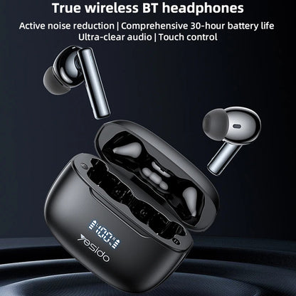 Handsfree Bluetooth Yesido TWS23, TWS, ANC, Черен