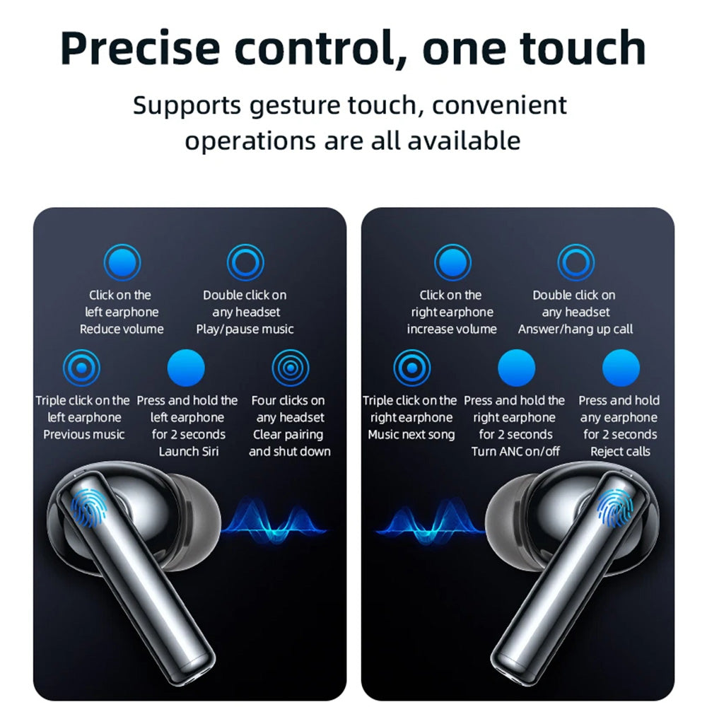 Handsfree Bluetooth Yesido TWS23, TWS, ANC, Черен