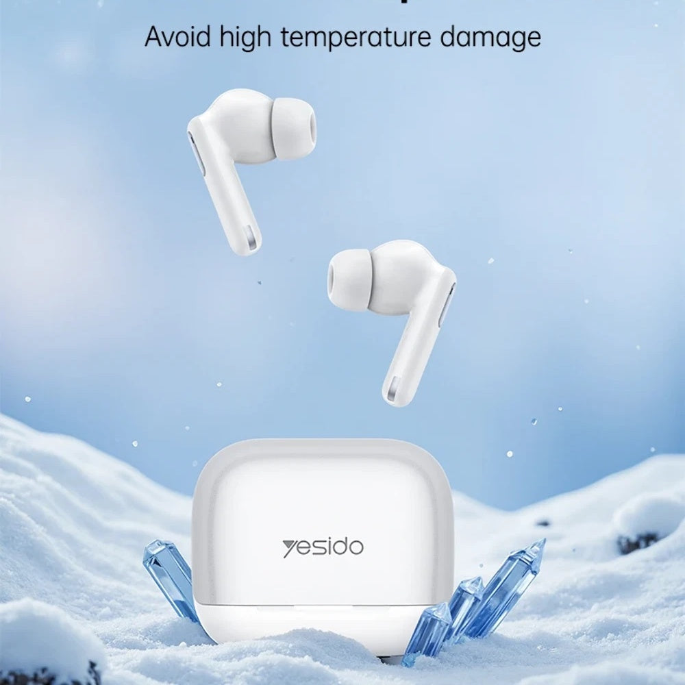 Handsfree Bluetooth Yesido TWS34, TWS, ANC, Бял