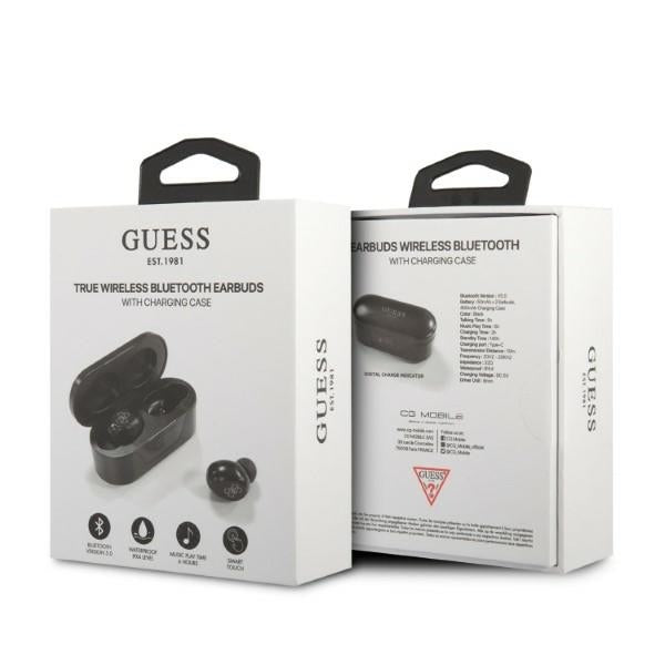 Handsfree Bluetooth Guess Classic Logo, TWS, Черен