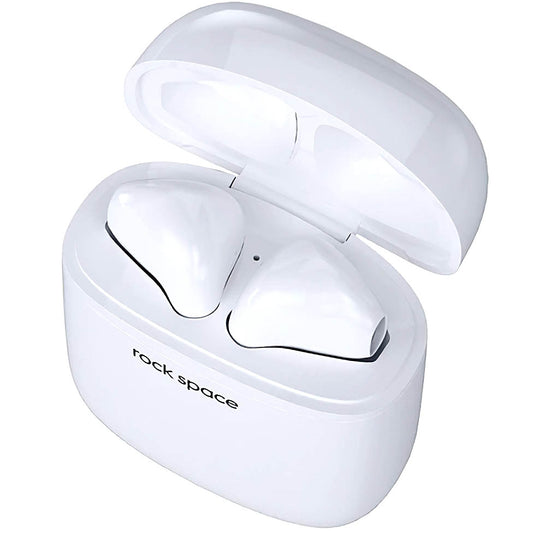 Безжични слушалки Bluetooth Rock Space EB100, TWS, бели