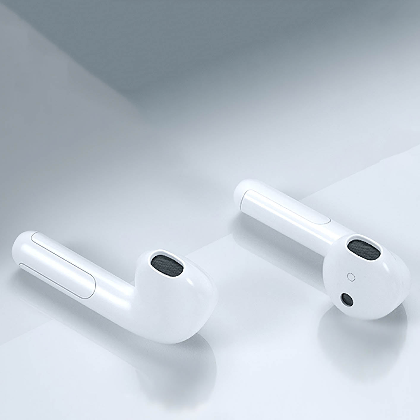 Безжични слушалки Bluetooth Rock Space EB100, TWS, бели