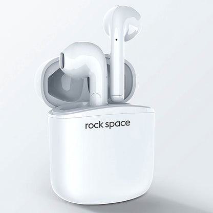 Безжични слушалки Bluetooth Rock Space EB100, TWS, бели