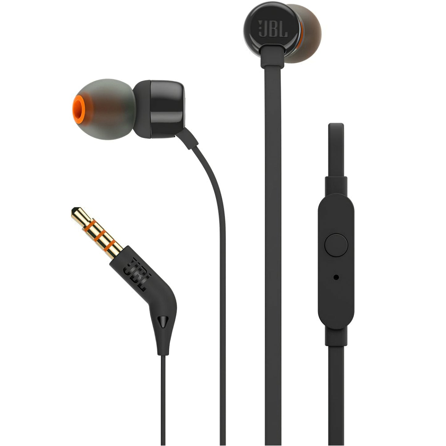 Свободни ръце 3,5 мм JBL T110, черен JBLT110BLK