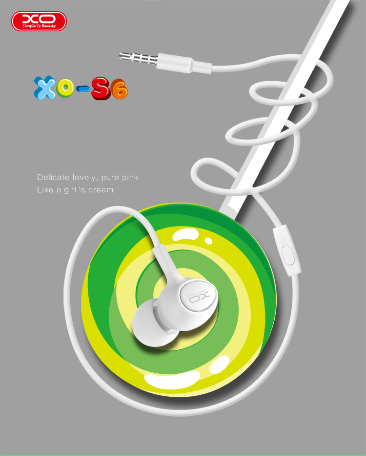 Handsfree 3.5mm XO Design S-6 Candy, Бял
