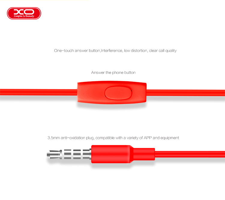 Handsfree 3.5mm XO Design S-6 Candy, Бял