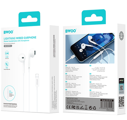 Слушалки Lightning BWOO BO-HF179, бели