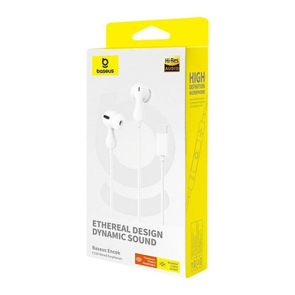 Handsfree USB-C Baseus Encok CZ20, Бял A00171400213-00