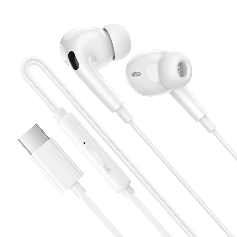 Handsfree USB-C Borofone BM100 Pro Fuente, White