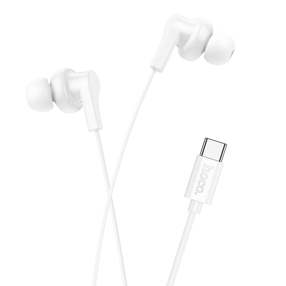 Handsfree USB-C HOCO M114, Бял
