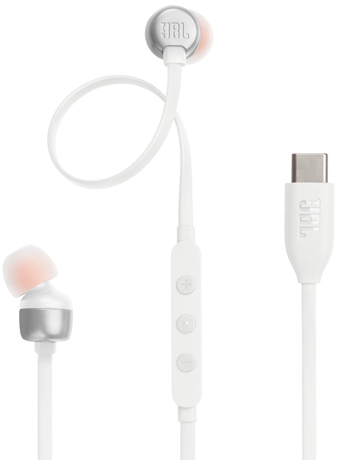 Слушалки с микрофон USB-C JBL Tune 310C, бели JBLT310CWHT
